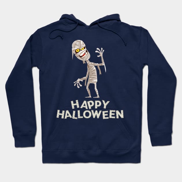 Mummy Scary and Spooky Happy Halloween Funny Graphic Hoodie by SassySoClassy
